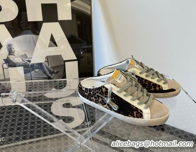 Best Product Golden Goose Super-Star Sabots Mule Sneakers Leopard Print 0809116