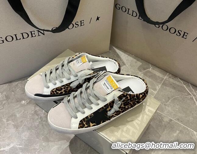 Best Product Golden Goose Super-Star Sabots Mule Sneakers Leopard Print 0809116