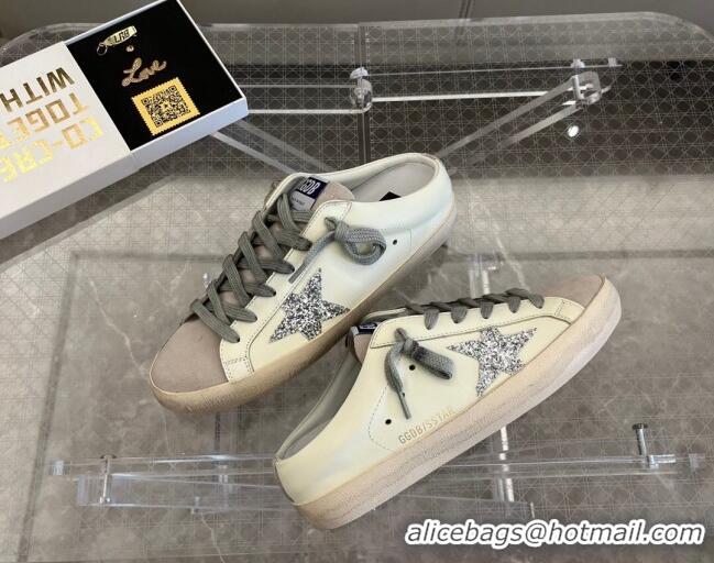 Grade Quality Golden Goose Super-Star Sabots Mule Sneakers White/Grey 0809117