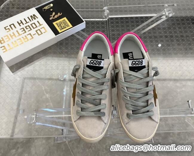 Stylish Golden Goose Super-Star Leather Sneakers Grey/Pink 0809119