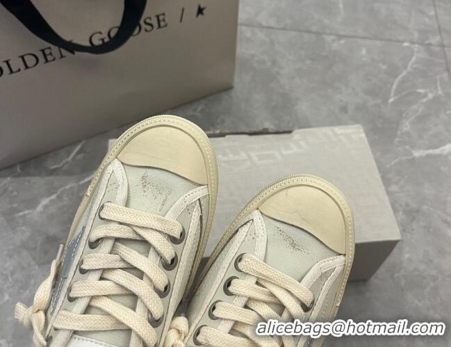 Sumptuous Golden Goose GGDB V-Star Sneakers in Crinkled Leather White 101006