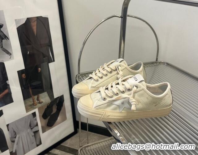 Sumptuous Golden Goose GGDB V-Star Sneakers in Crinkled Leather White 101006