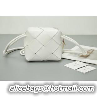 Good Quality Bottega Veneta Mini Cassette Camera Bag 701915 white