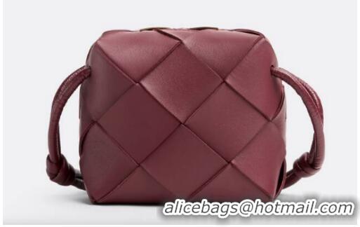 Top Grade Bottega Veneta Mini Cassette Camera Bag 701915 Barolo