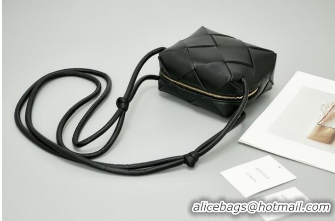 Famous Brand Bottega Veneta Mini Cassette Camera Bag 701915 black