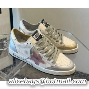 Low Price Golden Goose GGDB Ball Star Sneakers in Suede White/Grey 101010