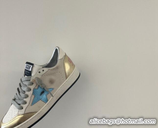 Low Price Golden Goose GGDB Ball Star Sneakers in Suede White/Grey 101010