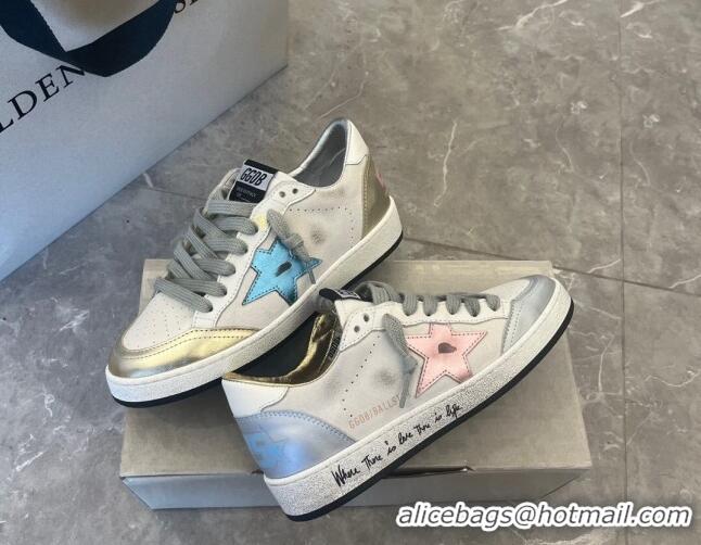 Low Price Golden Goose GGDB Ball Star Sneakers in Suede White/Grey 101010