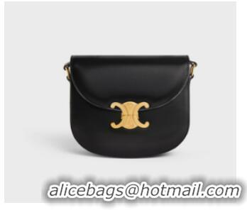 Shop Best Celine TEEN BESACE TRIOMPHE IN SHINY CALFSKIN 110413 BLACK