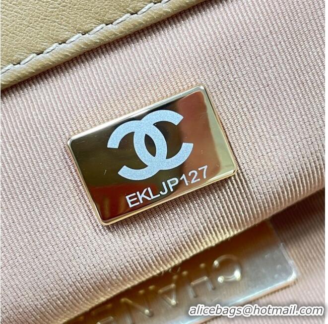 Famous Brand CHANEL 19 SHOPPING BAG AS3519 apricot