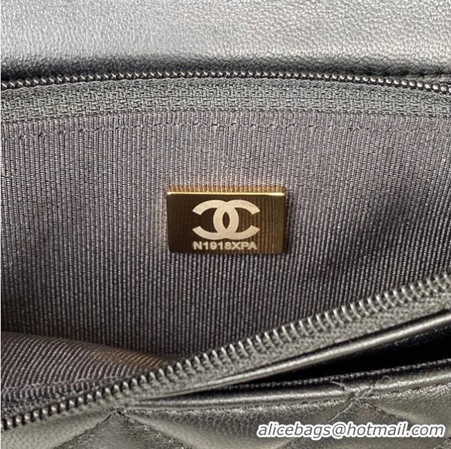 Reasonable Price CHANEL WALLET ON CHAIN Lambskin & Gold-Tone Metal AP2923 black