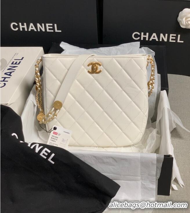 Reasonable Price Chanel SMALL SHOPPING BAG AS3400 white