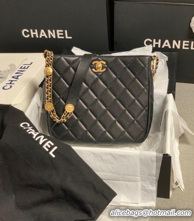 Good Quality Chanel SMALL SHOPPING BAG AS3400 black