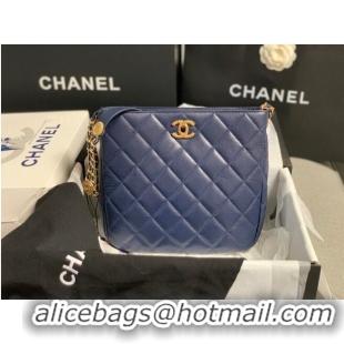 Good Product Chanel SMALL SHOPPING BAG AS3400 blue