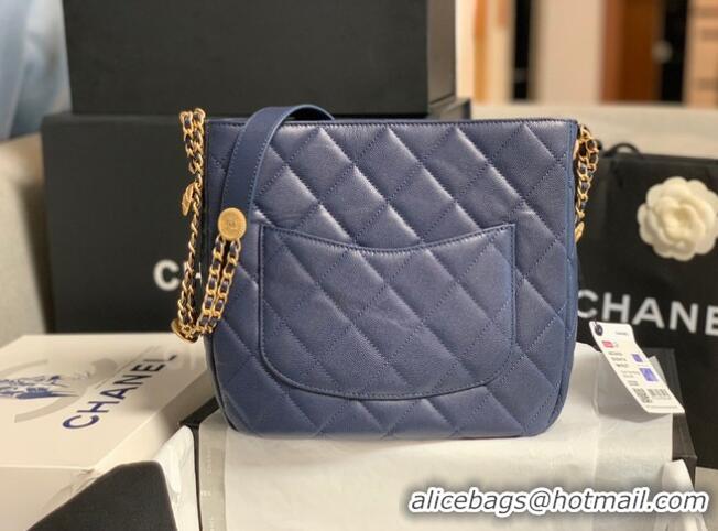 Good Product Chanel SMALL SHOPPING BAG AS3400 blue