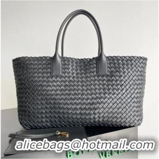 Trendy Design Bottega Veneta Large intreccio leather tote bag 608811 black