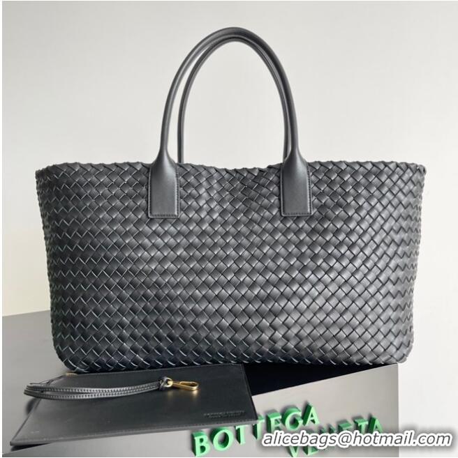 Trendy Design Bottega Veneta Large intreccio leather tote bag 608811 black