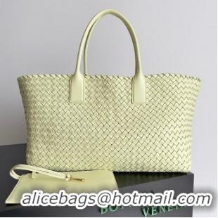 Good Product Bottega Veneta Large intreccio leather tote bag 608811 Zest washed