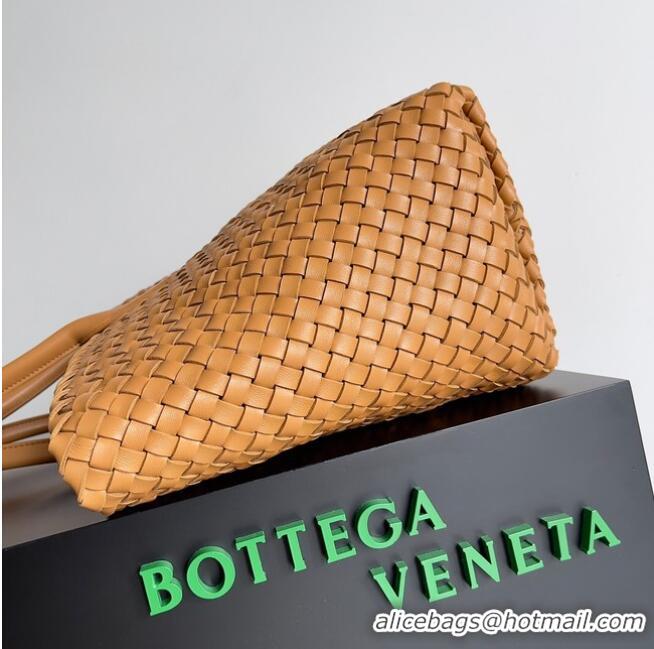 Top Grade Bottega Veneta Large intreccio leather tote bag 608811 Caramel