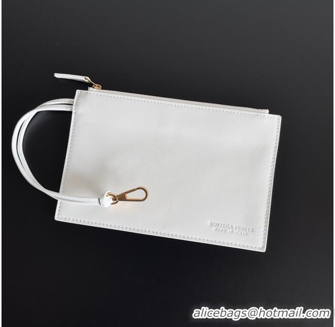 Promotional Bottega Veneta ARCO TOTE Small intrecciato grained leather tote bag 709337 white