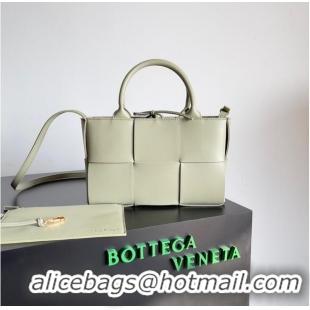 Super Quality Bottega Veneta ARCO TOTE Small intrecciato grained leather tote bag 709337 Travertine