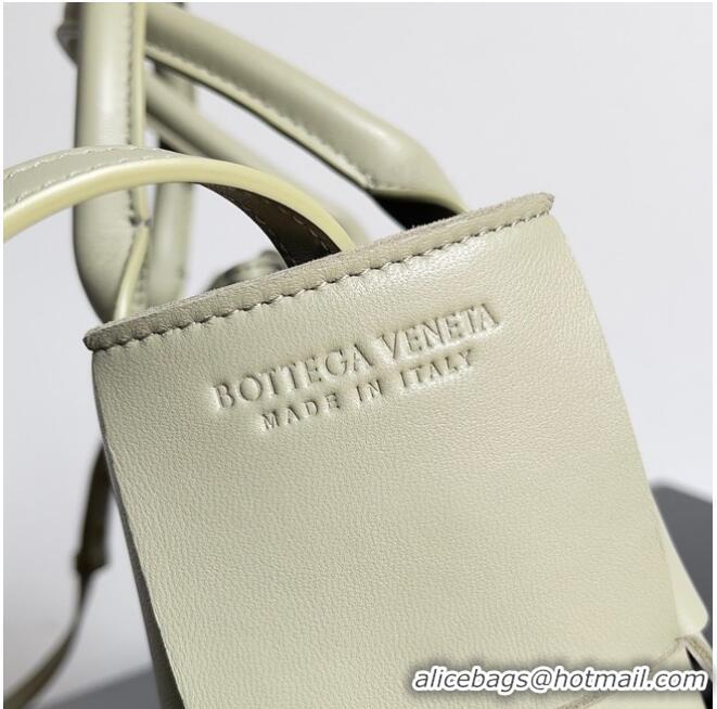 Super Quality Bottega Veneta ARCO TOTE Small intrecciato grained leather tote bag 709337 Travertine