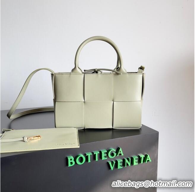 Super Quality Bottega Veneta ARCO TOTE Small intrecciato grained leather tote bag 709337 Travertine