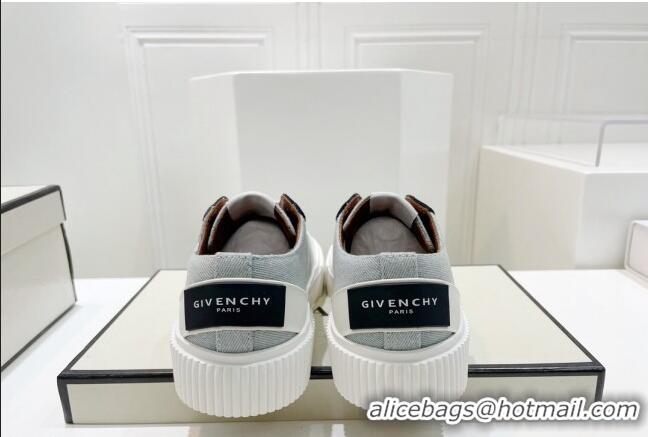 Sumptuous Givenchy GIV Canvas Sneakers Grey 072180