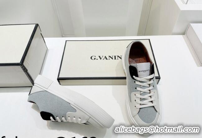 Sumptuous Givenchy GIV Canvas Sneakers Grey 072180