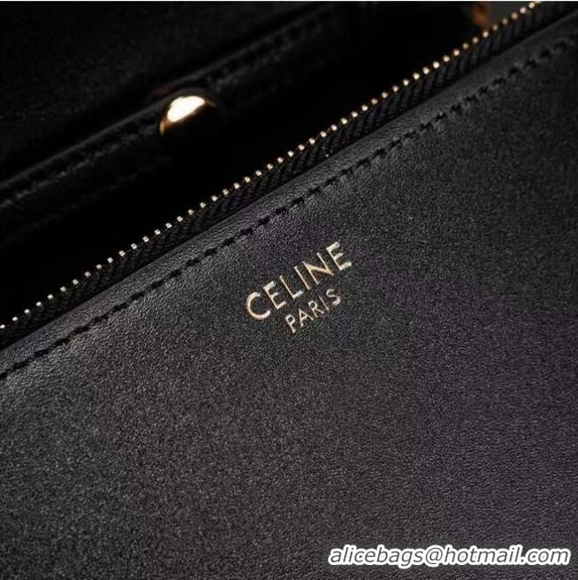 Good Product Celine TEEN CHAIN BESACE TRIOMPHE IN SHINY CALFSKIN 10G453 black