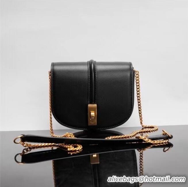 Good Product Celine TEEN CHAIN BESACE TRIOMPHE IN SHINY CALFSKIN 10G453 black