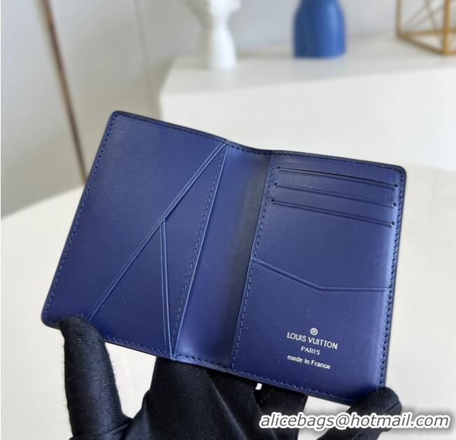 Reasonable Price Louis Vuitton POCKET ORGANIZER M81413 blue