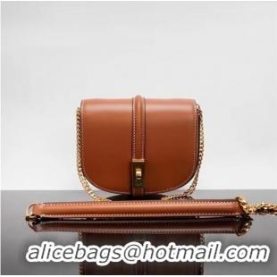 Good Product Celine TEEN CHAIN BESACE TRIOMPHE IN SHINY CALFSKIN 10G453 TAN