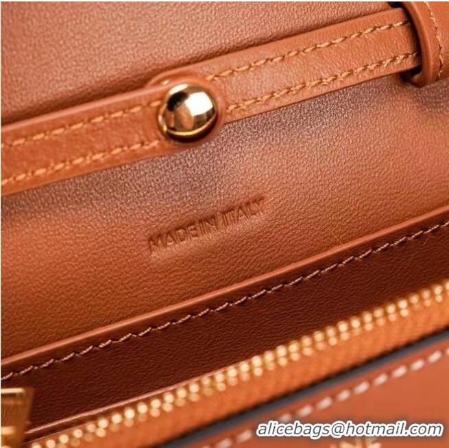 Good Product Celine TEEN CHAIN BESACE TRIOMPHE IN SHINY CALFSKIN 10G453 TAN