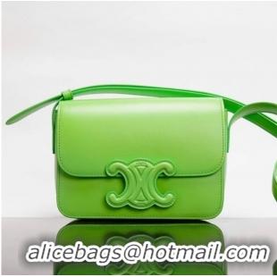 Unique Style Celine TEEN CLASSIC BAG IN BOX CALFSKIN 199223 green