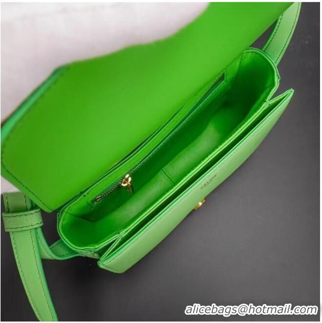 Unique Style Celine TEEN CLASSIC BAG IN BOX CALFSKIN 199223 green