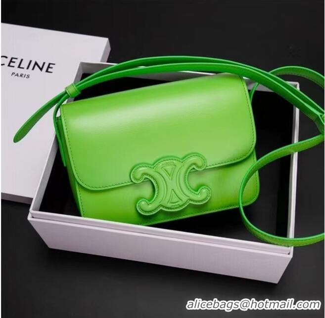 Unique Style Celine TEEN CLASSIC BAG IN BOX CALFSKIN 199223 green