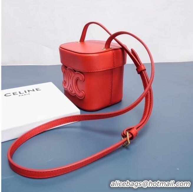 Buy Discount Celine MINI TEEN CLASSIC BAG IN BOX CALFSKIN 199263 red