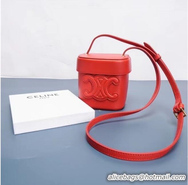 Buy Discount Celine MINI TEEN CLASSIC BAG IN BOX CALFSKIN 199263 red