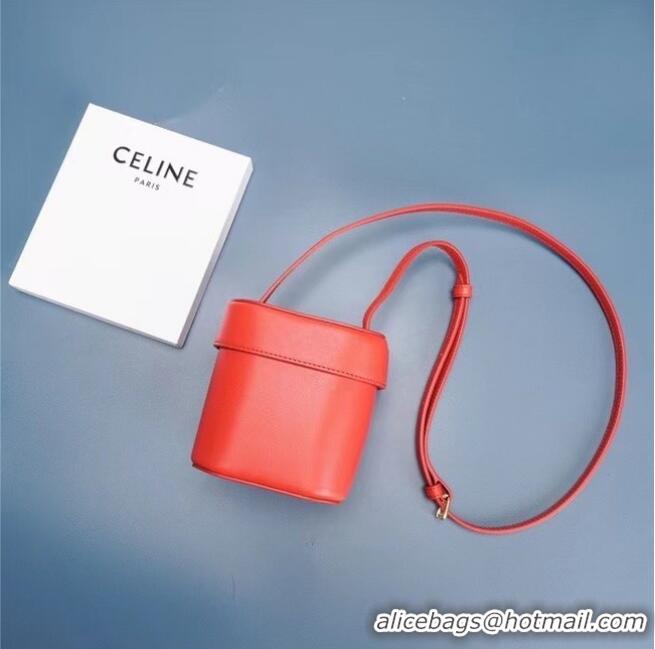 Buy Discount Celine MINI TEEN CLASSIC BAG IN BOX CALFSKIN 199263 red