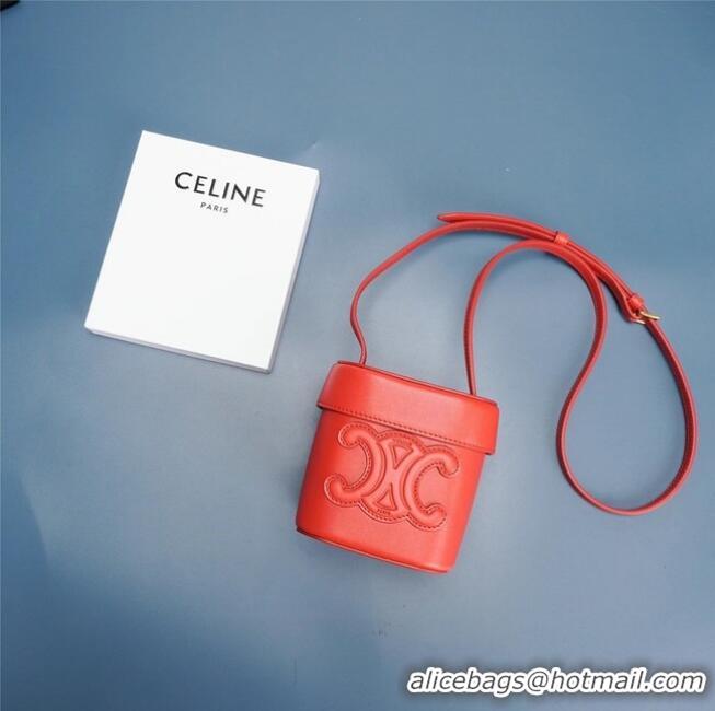 Buy Discount Celine MINI TEEN CLASSIC BAG IN BOX CALFSKIN 199263 red