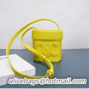 Famous Brand Celine MINI TEEN CLASSIC BAG IN BOX CALFSKIN 199263 yellow