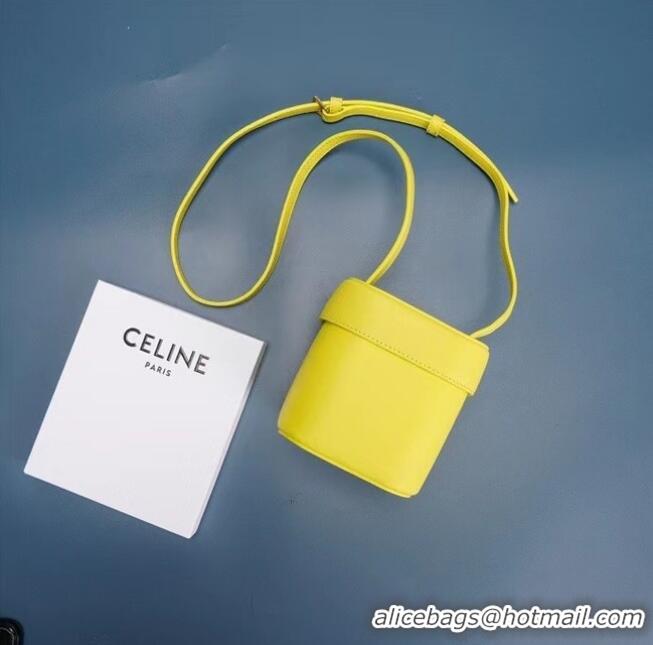 Famous Brand Celine MINI TEEN CLASSIC BAG IN BOX CALFSKIN 199263 yellow