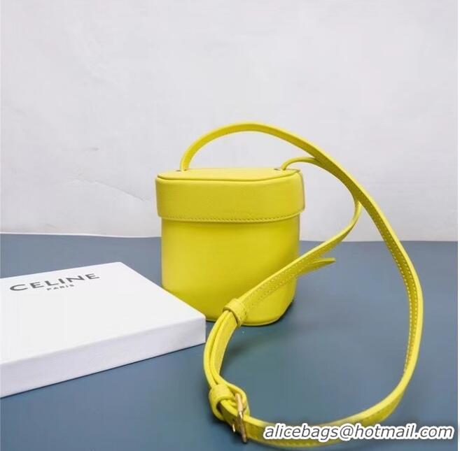 Famous Brand Celine MINI TEEN CLASSIC BAG IN BOX CALFSKIN 199263 yellow