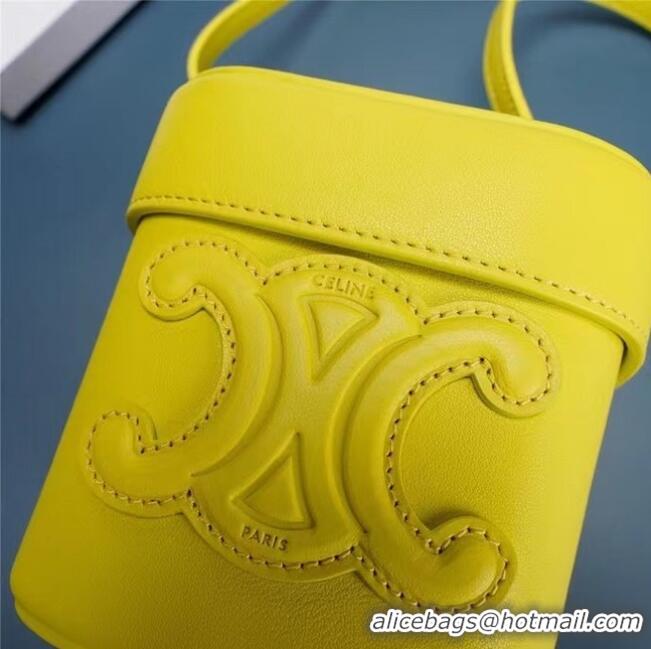 Famous Brand Celine MINI TEEN CLASSIC BAG IN BOX CALFSKIN 199263 yellow