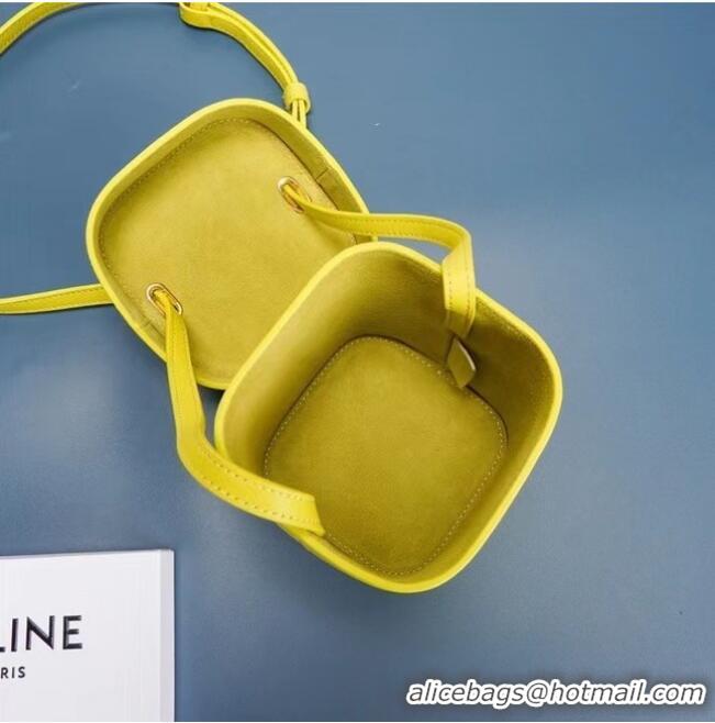 Famous Brand Celine MINI TEEN CLASSIC BAG IN BOX CALFSKIN 199263 yellow