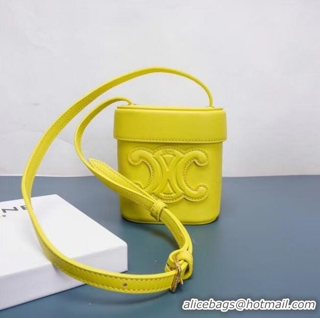 Famous Brand Celine MINI TEEN CLASSIC BAG IN BOX CALFSKIN 199263 yellow