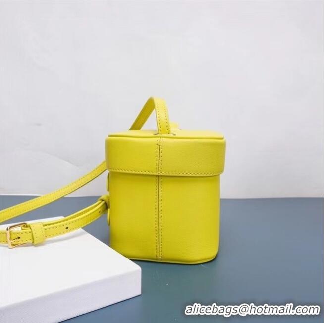 Famous Brand Celine MINI TEEN CLASSIC BAG IN BOX CALFSKIN 199263 yellow