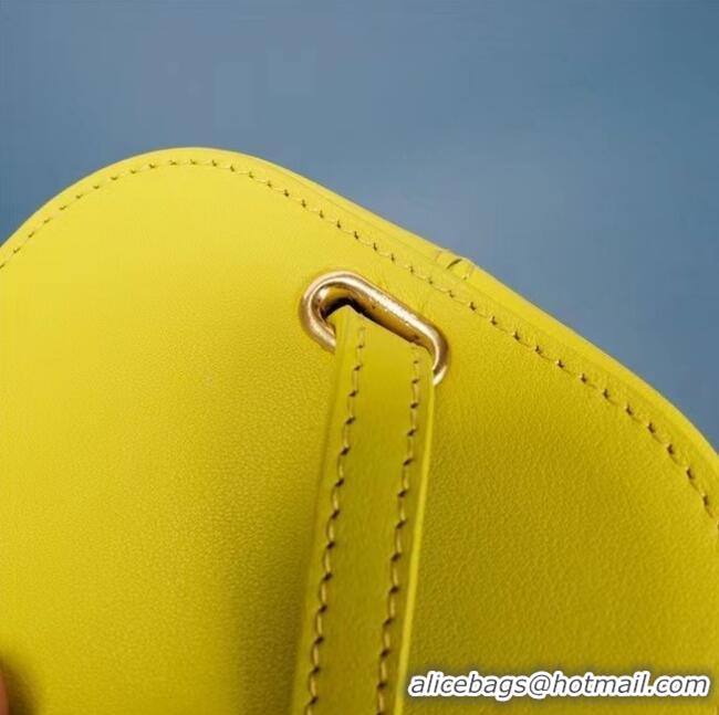 Famous Brand Celine MINI TEEN CLASSIC BAG IN BOX CALFSKIN 199263 yellow