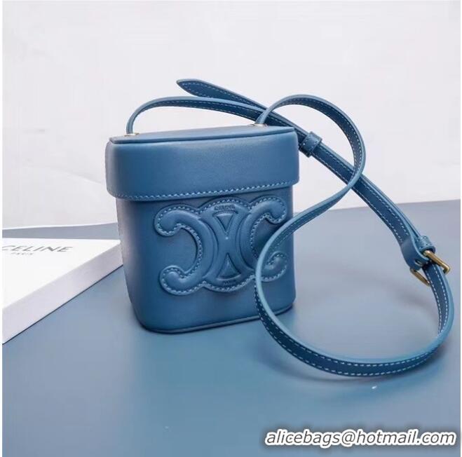 Promotional Celine MINI TEEN CLASSIC BAG IN BOX CALFSKIN 199263 blue